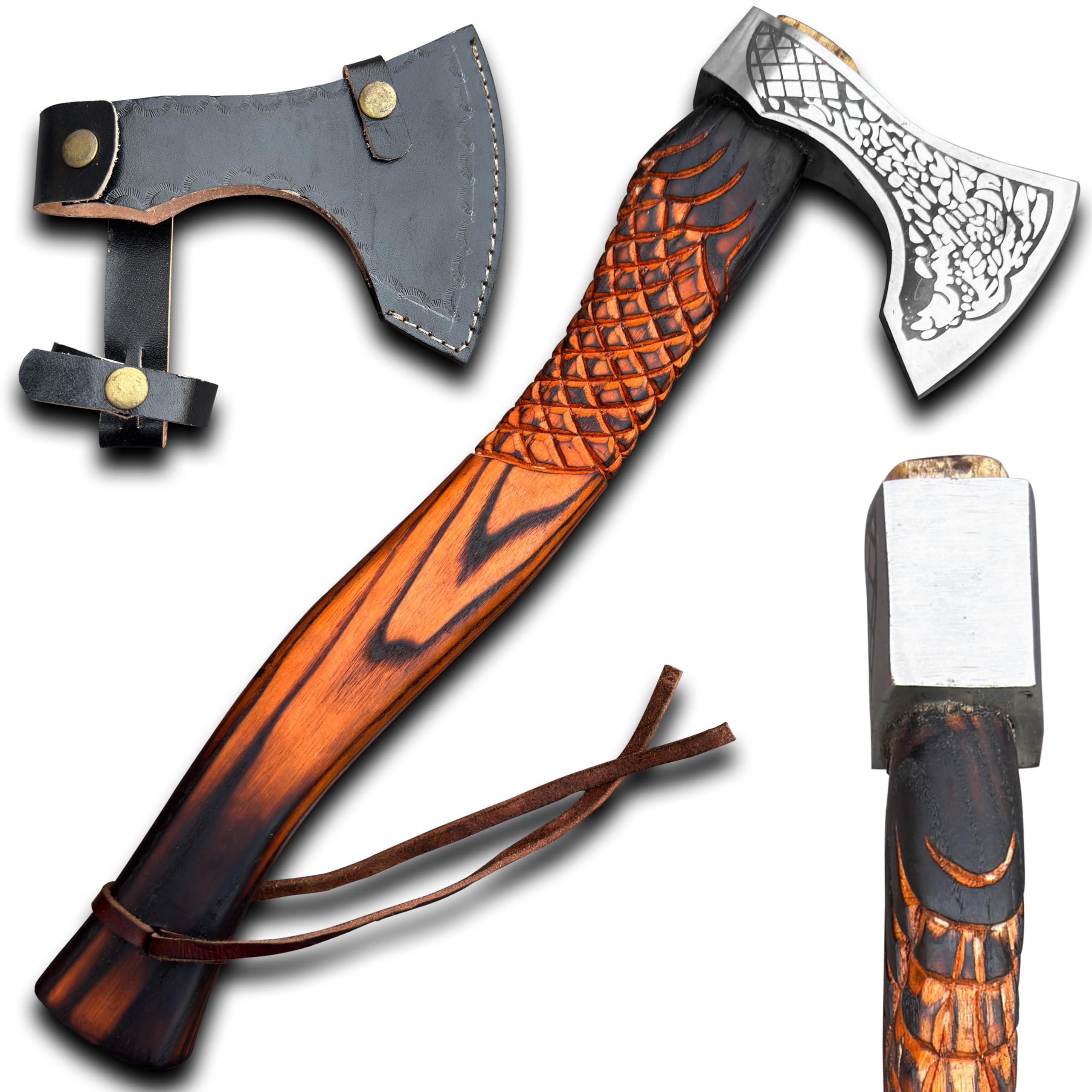 Amazon.com : SNA Crafts Custom Handmade Viking Axe - Carbon Steel